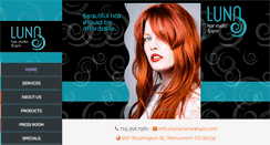 Desktop Screenshot of lunahairandspa.com
