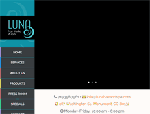 Tablet Screenshot of lunahairandspa.com